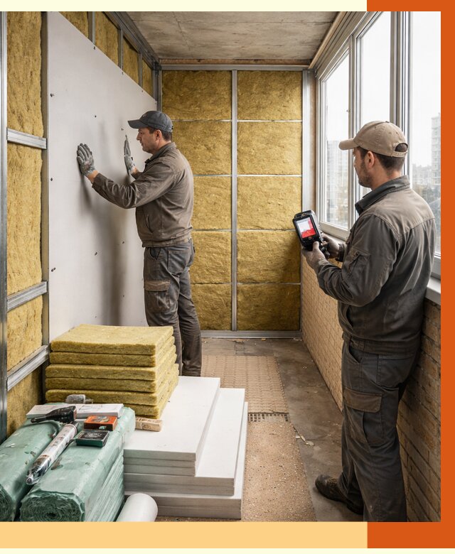 Утепление балкона в Магнитогорске от 4655 руб. под ключ | ТепломастерМгн