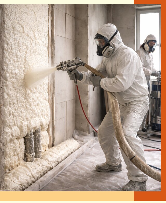 Напыление пенополиуретана в Магнитогорске от 7759 руб./м2 — услуги и монтаж ППУ | ТепломастерМгн